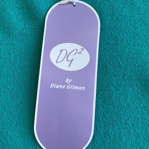 diane gilman womens sleeveless sweater tank top kelly green size 2X acrylic - Picture 5 of 9